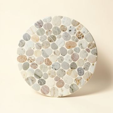 0.75 '' X 0.75 '' Marble Penny Round Mosaic Wall & Floor Tile (synthetic illustration; no displayed measurements)