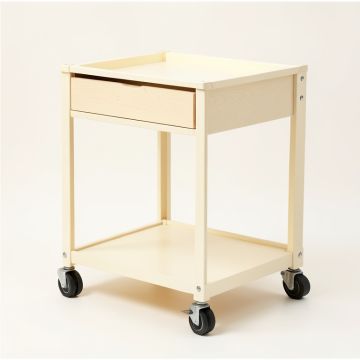 Ash Dale Empty Rolling Workshop Cart - Cream (synthetic illustration; no displayed measurements)