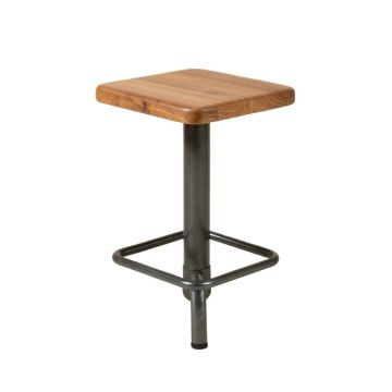 Chapman Swivel Solid Wood Adjustable Height Bar Stool