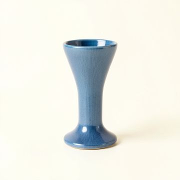 Fern Crest Empty Candle Holder - Blue (synthetic illustration; no displayed measurements)