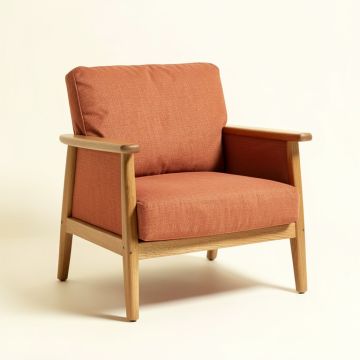 Cliff Canyon Upholstered Armchair - Terracotta (synthetic illustration; no displayed measurements)