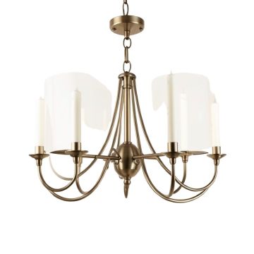 Ashbourne 6 - Light Candle Style Drum Chandelier