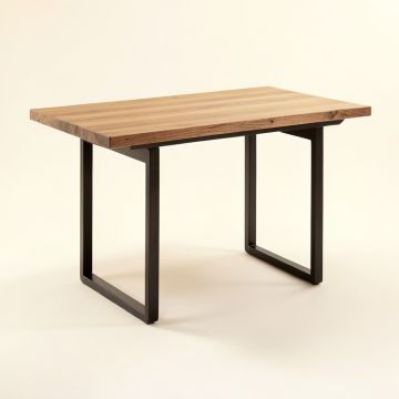Carle Wood And Metal Dining Table (synthetic illustration; no displayed measurements)