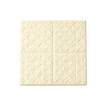 Oak Arc Uninstalled Square Decorative Tile - Cream