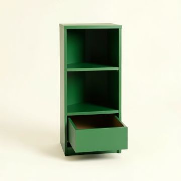 Briar Edge Narrow Cubby Tower - Green (synthetic illustration; no displayed measurements)