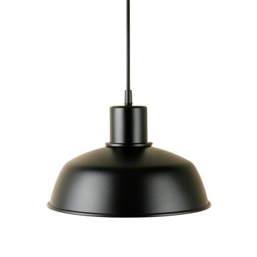 Holly Brook Pendant Light Suspended From One Plain Cable - Black