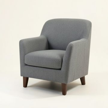 Salom Upholstered Parsons Chair In Gray (synthetic illustration; no displayed measurements)