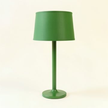 Oak Canyon Floor Lamp With A Plain Fabric Shade - Green (synthetic illustration; no displayed measurements)