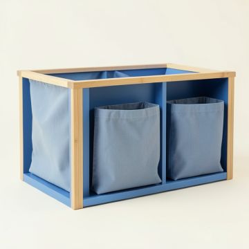 Oak Bend Laundry Sorting Station With Plain Removable Bags - Blue (synthetic illustration; no displayed measurements)