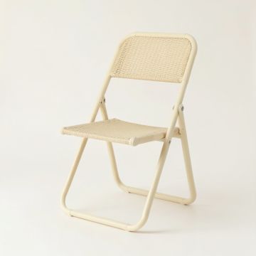 Hill Dale Folding Outdoor Chair - Cream (synthetic illustration; no displayed measurements)
