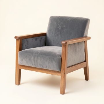 Harbor Dell Upholstered Armchair - Gray (synthetic illustration; no displayed measurements)