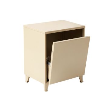 Flint Crest Freestanding Pull-Out Hamper Cabinet - Beige