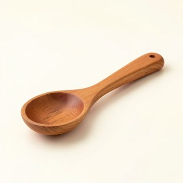 Oak Arc Cooking Spoon - Terracotta (synthetic illustration; no displayed measurements)