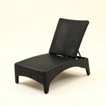 Olive Bridge Outdoor Lounge Chair - Black (synthetic illustration; no displayed measurements)