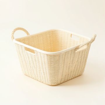 Vale Bend Empty Storage Basket - Cream (synthetic illustration; no displayed measurements)