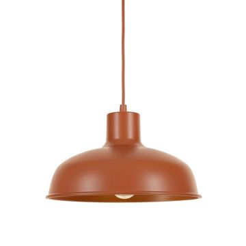 Aspen Crest Pendant Light Suspended From One Plain Cable - Terracotta (synthetic illustration; no displayed measurements)