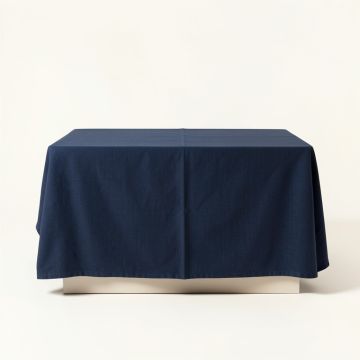 Hazel Branch Flat Bed Sheet - Navy (synthetic illustration; no displayed measurements)