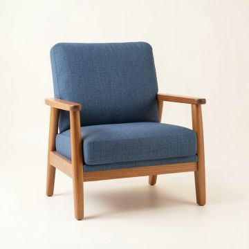 Vale Edge Upholstered Armchair - Blue (synthetic illustration; no displayed measurements)