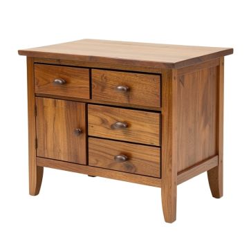 Shaurya Solid Wood 3 - Drawer End Table (synthetic illustration; no displayed measurements)