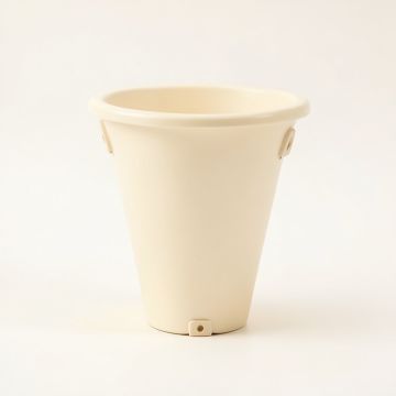 Stone Branch Empty Railing Planter With Integral Brackets - Ivory (synthetic illustration; no displayed measurements)