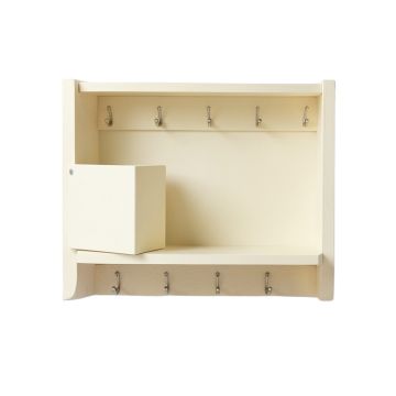 Slate Dale Wall-Mounted Entryway Organizer Shelf - Cream