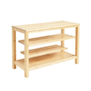 Hazel Crest Shoe Storage Bench - Ivory