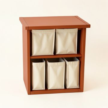 Stone Dale Laundry Sorting Station With Plain Removable Bags - Terracotta (synthetic illustration; no displayed measurements)