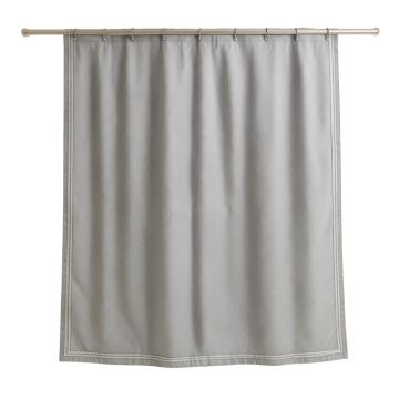 Brook Brook Shower Curtain Hanging Flat From A Plain Rod - Gray