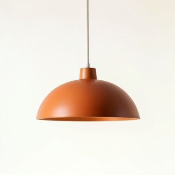 Summit Bluff Pendant Light Suspended From One Plain Cable - Terracotta (synthetic illustration; no displayed measurements)