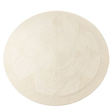 Wren Bluff Round Area Rug - Ivory