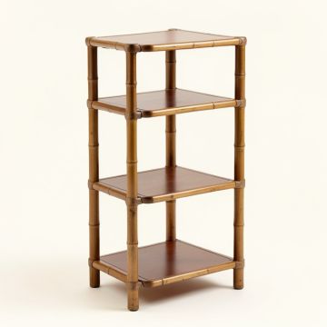 Bamboo Plant Flower Stand Rack 2 Tier Corner Tall Flower Bench Holder Indoor (synthetic illustration; no displayed measurements)