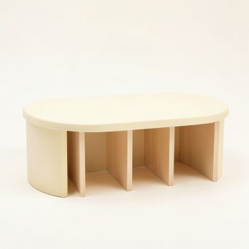 Ridge Bluff Shoe Storage Bench - Cream (synthetic illustration; no displayed measurements)