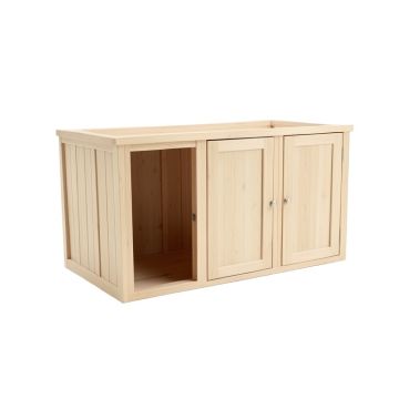 Pine Bridge Empty Furniture-Style Litter Enclosure - Beige