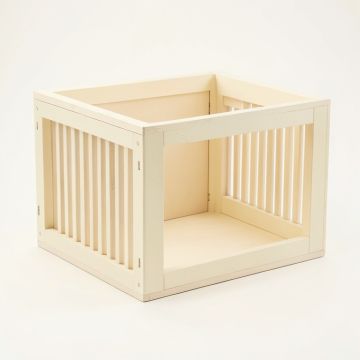 Alder Field Empty Furniture-Style Pet Crate - Cream (synthetic illustration; no displayed measurements)