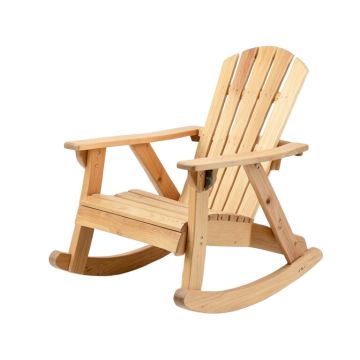 Mabe Two-Person Solid Wood Rocking Adirondack Chair