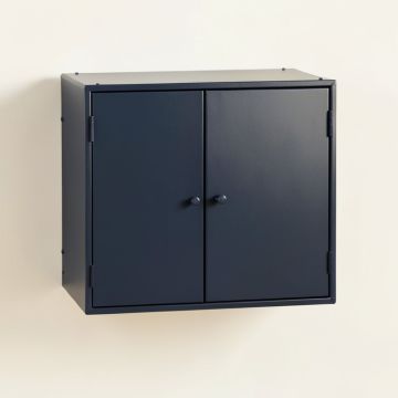 Slate Bend Wall-Mounted Laundry Cabinet - Navy (synthetic illustration; no displayed measurements)