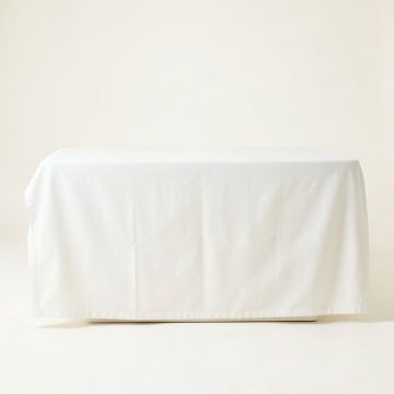 Vale Branch Flat Bed Sheet - White (synthetic illustration; no displayed measurements)