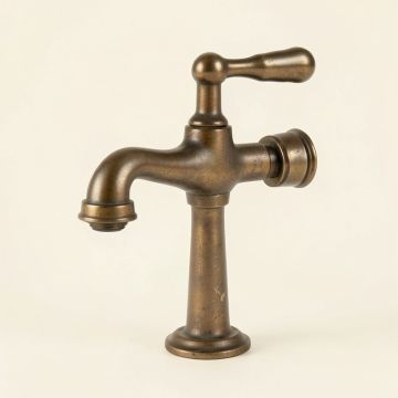 Vintage Widespread Bathroom Faucet With Drain Assembly (synthetic illustration; no displayed measurements)