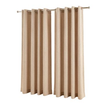 Ramsay Ultra Luxurious Semi-Matte Beaded Solid Semi-Sheer Rod Pocket Curtains/Drapes