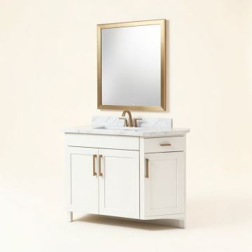 Miranda 36 Inch Single Bathroom Vanity In White (synthetic illustration; no displayed measurements)