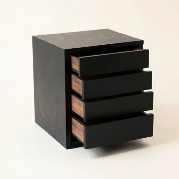Vale Crest Small-Parts Storage Drawer Cabinet - Black (synthetic illustration; no displayed measurements)