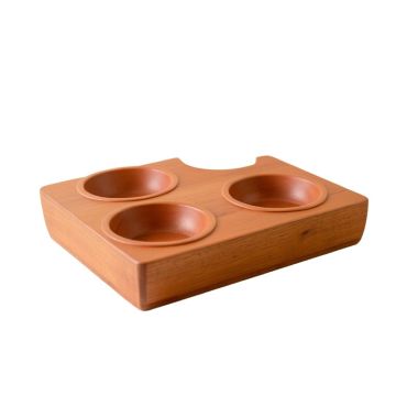 Briar Field Pet Feeding Stand With Two Plain Empty Bowls - Terracotta