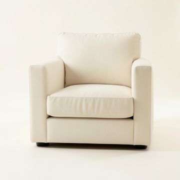 Cliff Crossing Upholstered Armchair - Ivory (synthetic illustration; no displayed measurements)