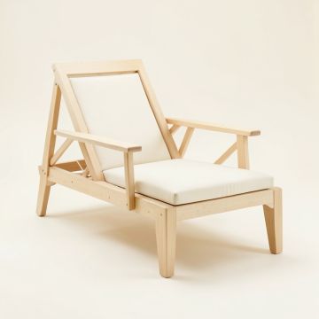 Willow Brook Outdoor Lounge Chair - Ivory (synthetic illustration; no displayed measurements)