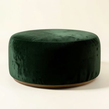 Hannah 19 '' Velvet Round Cocktail Ottoman (synthetic illustration; no displayed measurements)