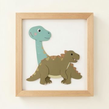 Pimentel Baby Dinosaurs 2-Piece Framed Art Set (synthetic illustration; no displayed measurements)