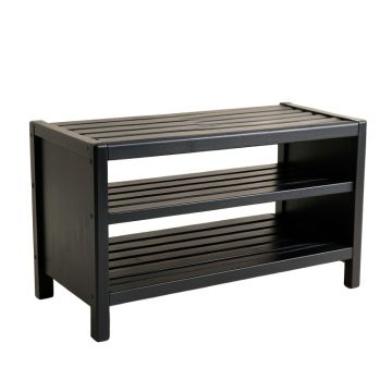 Briar Canyon Shoe Storage Bench - Black