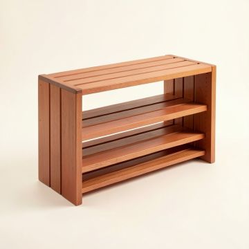 Birch Arc Shoe Storage Bench (synthetic illustration; no displayed measurements)