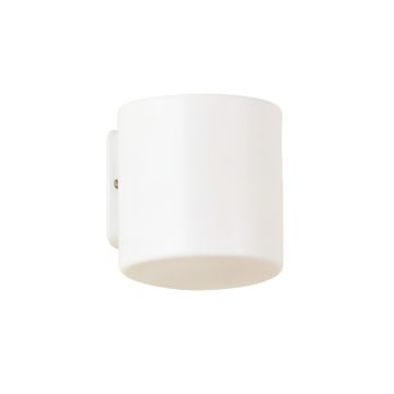 Meadow Arc Wall Sconce Mounted On A Plain Wall - White