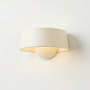 Olive Brook Wall Sconce Mounted On A Plain Wall - Ivory (synthetic illustration; no displayed measurements)